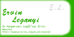 ervin leganyi business card